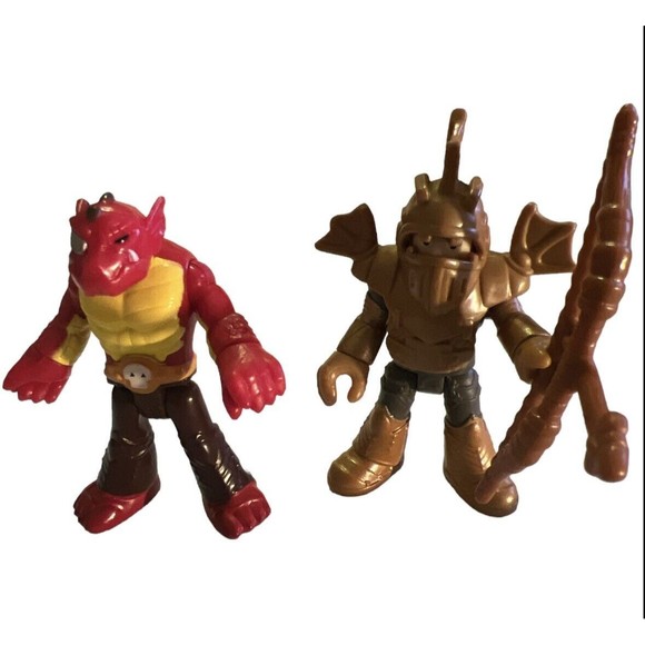 IMAGINEXT LIZARDMAN FIGURE CASTLE Knights Shield FISHER PRICE Lot - Picture 3 of 4